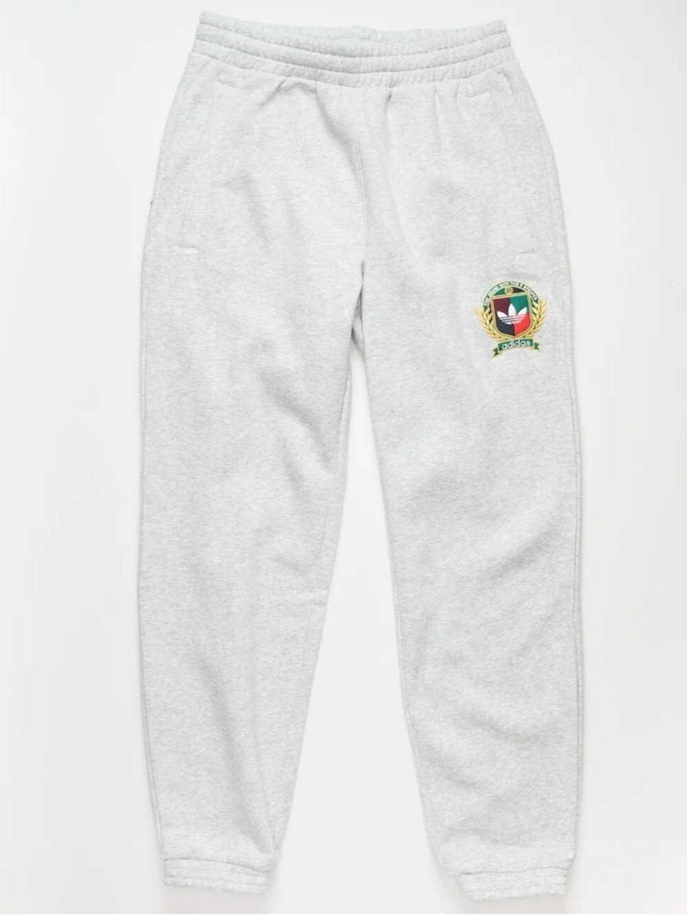 Adidas Collegiate Crest Sweatpants Joggers Heather Gray